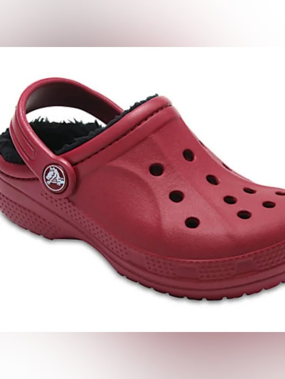 Crocs Red Maroon With Lining Size 8-9